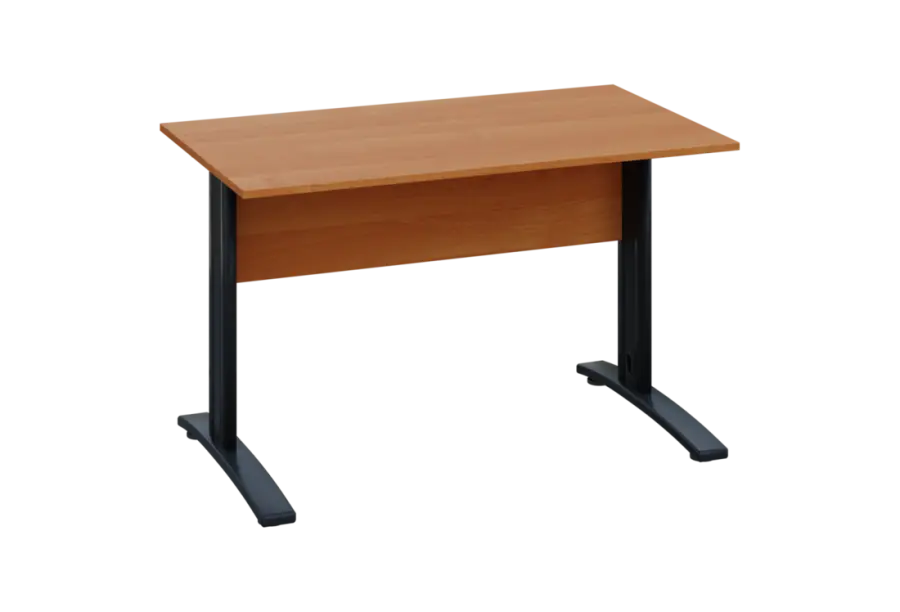 EPK 17 - 12 stůl kancelářský, kovová podnož černá, deska 18 mm, široký 1200 mm, olše jantar